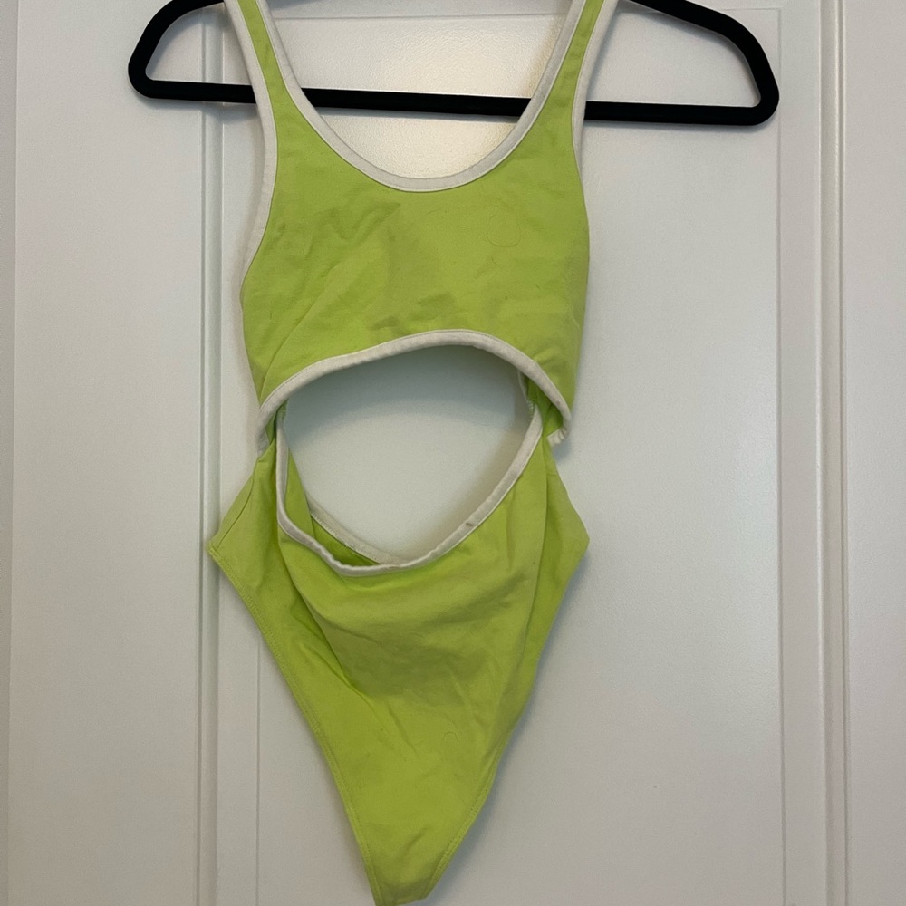 Lime Green Cutout Bodysuit
